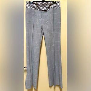 Express Design Studio Wide Leg Pants Light Gray with Contrast Waistband, Size 6